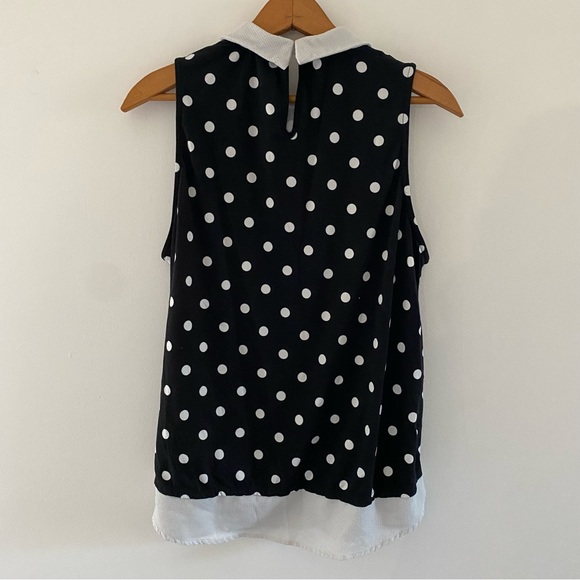 Faith and Joy polka dot layered tank top blouse size L - Picture 6 of 8
